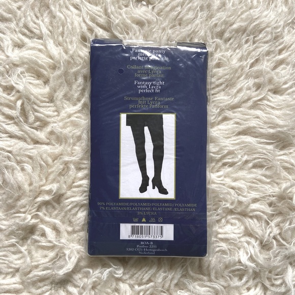 BoA Black Checkered Tights NWT - Picture 2 of 2